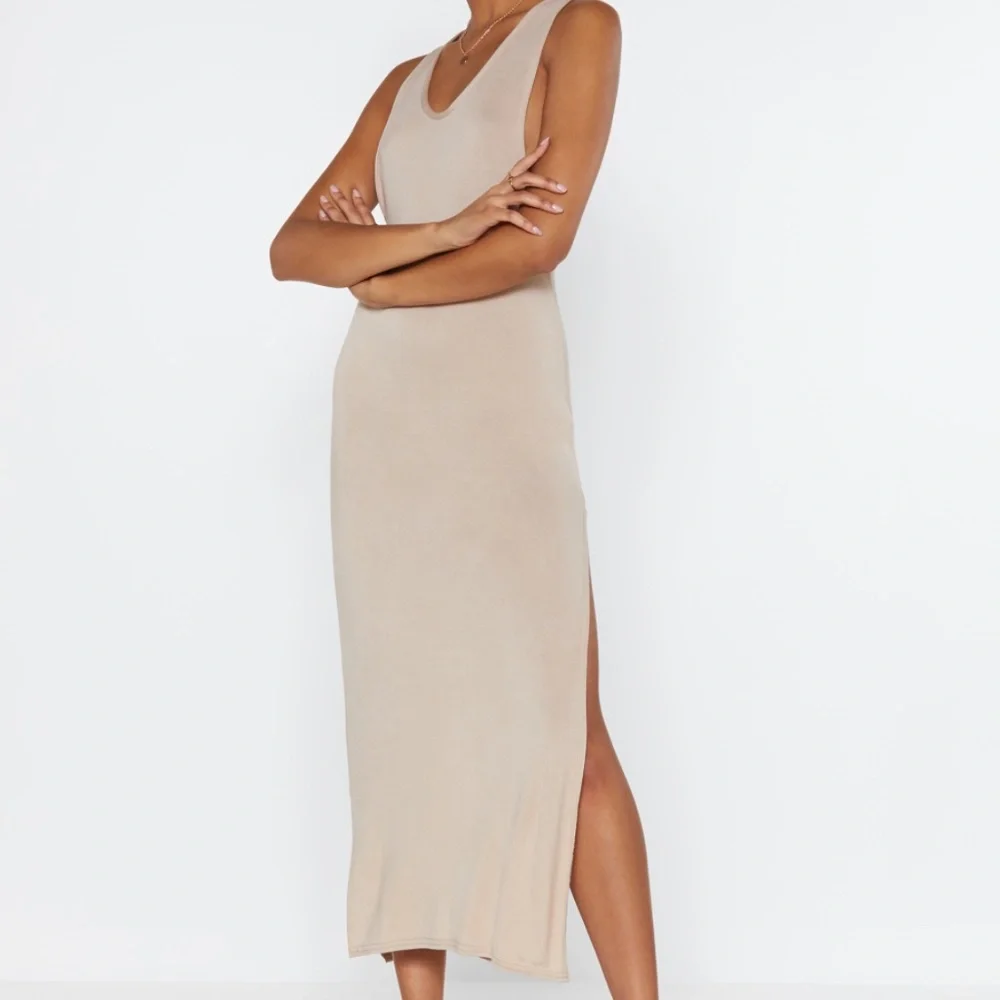 NWT Nasty Gal sexy Black maxi with side slits “my ride or side” midi dress Sz 6 - Picture 6 of 13